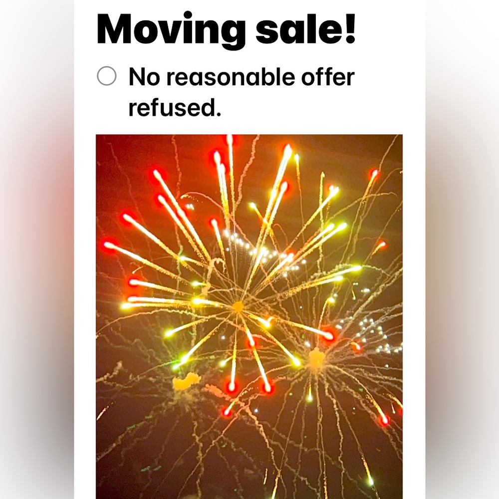 Moving sale!